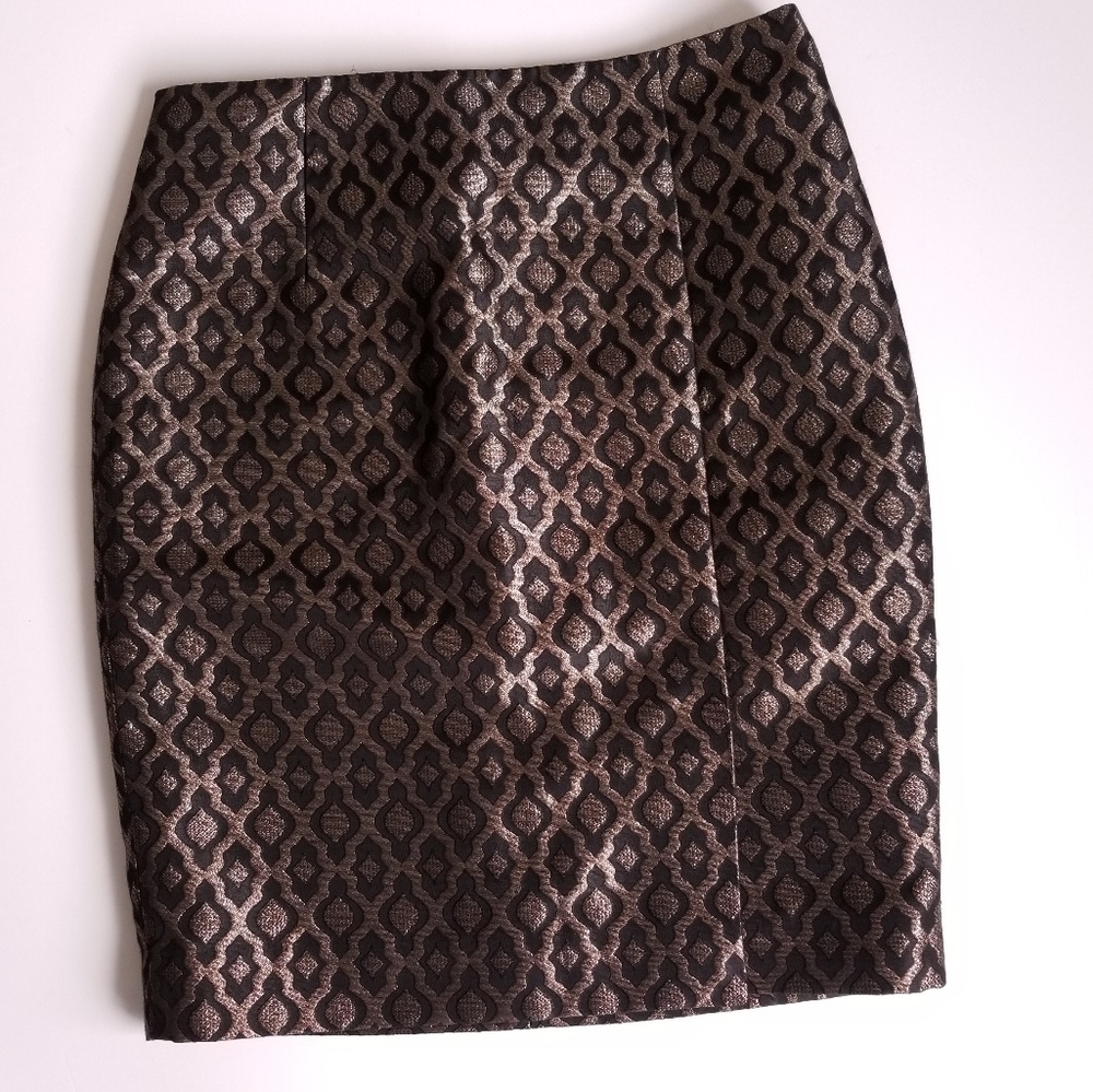 NEW The Limited Metallic Print Structured Skirt 8